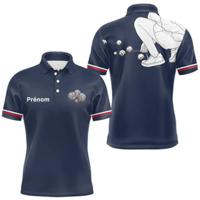 Polo Club Pétanque Homme Femme - Personnalisé Bleu Marine - Polo Homme