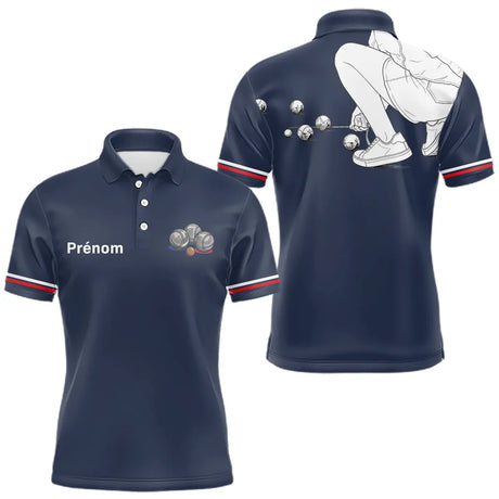 Polo Club Pétanque Homme Femme - Personnalisé Bleu Marine - Polo Homme