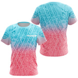 Polo Club Pétanque Homme Femme Gradient - Rose & Bleu Personnalisé - T-Shirt Femme