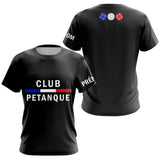 Polo Club Pétanque Noir Personnalisé - Français & Boulistes - T-Shirt Femme