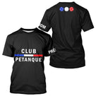 Polo Club Pétanque Noir Personnalisé - Français & Boulistes - T-Shirt Homme