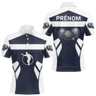 Polo Club Pétanque Personnalisé - Bleu & Blanc Boules - Polo Homme