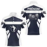 Polo Club Pétanque Personnalisé - Bleu & Blanc Boules - Polo Homme
