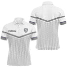 Polo Club Pétanque Personnalisé Blanc Gris - Boules Prénom - Polo Homme