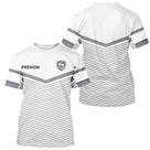 Polo Club Pétanque Personnalisé Blanc Gris - Boules Prénom - T-Shirt Homme