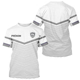 Polo Club Pétanque Personnalisé Blanc Gris - Boules Prénom - T-Shirt Homme