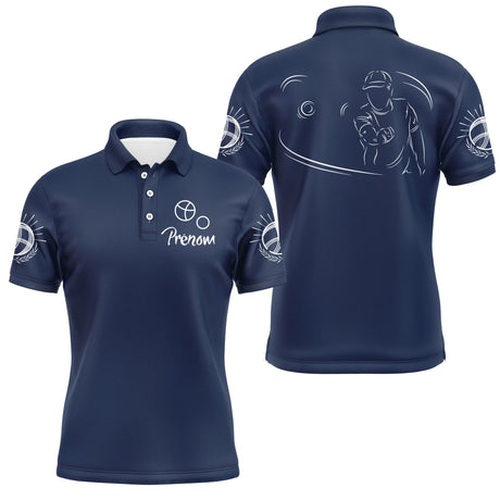 Polo Club Pétanque Sport - Bleu Marine Minimaliste - Polo Homme