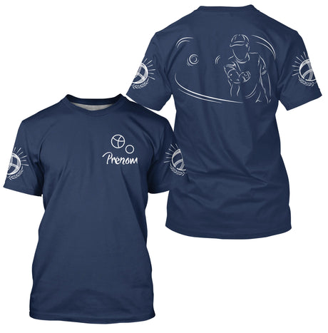 Polo Club Pétanque Sport - Bleu Marine Minimaliste - T-Shirt Homme
