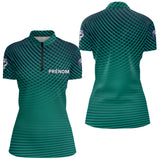 Polo Club Pétanque Vert Personnalisé - Cadeau Humour Homme Femme - Polo Zippé Femme
