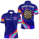 Polo Competition Fléchettes Homme Femme - Equipe Bleu - Polo Homme