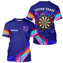 Polo Competition Fléchettes Homme Femme - Equipe Bleu - T-Shirt Homme