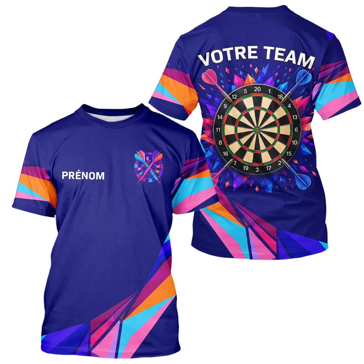 Polo Competition Fléchettes Homme Femme - Equipe Bleu - T-Shirt Homme