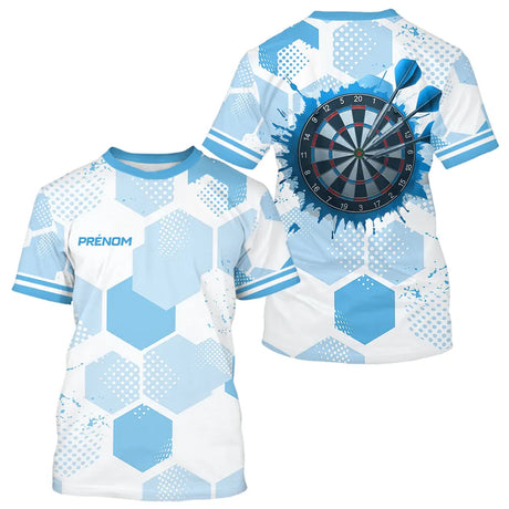 Polo Darts Bleu & Blanc Hexagone - Homem Femme Personnalisé - T-Shirt Homme