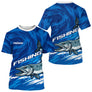 Polo De Pêche Brochet Personnalisé – Motif Carnassier Bleu - T-Shirt Homme