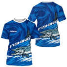 Polo De Pêche Brochet Personnalisé – Motif Carnassier Bleu - T-Shirt Homme