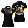 Polo Fléchette & Bière Personnalisé - Motif Cible Apéro Noir - Polo Femme