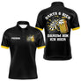 Polo Fléchette & Bière Personnalisé - Motif Cible Apéro Noir - Polo Homme