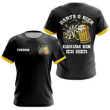 Polo Fléchette & Bière Personnalisé - Motif Cible Apéro Noir - T-Shirt Femme