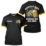 Polo Fléchette & Bière Personnalisé - Motif Cible Apéro Noir - T-Shirt Homme