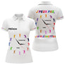 Polo Fléchette Homme Femme Blanc - J'peux Pas J'ai - Polo Femme