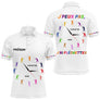 Polo Fléchette Homme Femme Blanc - J'peux Pas J'ai - Polo Homme