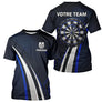 Polo Fléchette Personnalisé - Équipe Bleu & Noir - T-Shirt Homme