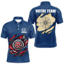Polo Fléchette Personnalisé Bleu & Cible 3D - Team Bullseye - Polo Homme