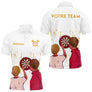 Polo Fléchette Équipe Blanc Doré - Personnalisé Joueur Cadeau - Polo Homme