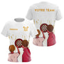 Polo Fléchette Équipe Blanc Doré - Personnalisé Joueur Cadeau - T-Shirt Femme