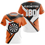 Polo Fléchettes 180 Homme Femme - Orange & Noir Personnalisé - T-Shirt Femme