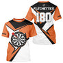 Polo Fléchettes 180 Homme Femme - Orange & Noir Personnalisé - T-Shirt Homme