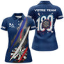 Polo Fléchettes 180 Marine - Drapeau Français Personnalisé - Polo Femme