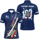 Polo Fléchettes 180 Marine - Drapeau Français Personnalisé - Polo Homme