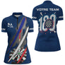 Polo Fléchettes 180 Marine - Drapeau Français Personnalisé - Polo Zippé Femme