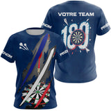 Polo Fléchettes 180 Marine - Drapeau Français Personnalisé - T-Shirt Femme