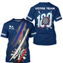 Polo Fléchettes 180 Marine - Drapeau Français Personnalisé - T-Shirt Homme
