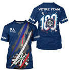 Polo Fléchettes 180 Marine - Drapeau Français Personnalisé - T-Shirt Homme