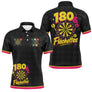 Polo Fléchettes 180 Personnalisé – Look Rétro Jaune & Rose - Polo Homme