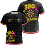 Polo Fléchettes 180 Personnalisé – Look Rétro Jaune & Rose - T-Shirt Femme