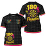 Polo Fléchettes 180 Personnalisé – Look Rétro Jaune & Rose - T-Shirt Homme