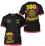 Polo Fléchettes 180 Personnalisé – Look Rétro Jaune & Rose - T-Shirt Homme