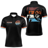 Polo Fléchettes 180 Rétro Noir - Personnalisé avec Prénom - Polo Homme