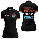 Polo Fléchettes 180 Rétro Noir - Personnalisé avec Prénom - Polo Zippé Femme