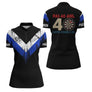 Polo Fléchettes 40 Ans Anniversaire - Bleu Noir Homme Femme - Polo Zippé Femme