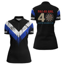 Polo Fléchettes 40 Ans Anniversaire - Bleu Noir Homme Femme - Polo Zippé Femme