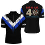 Polo Fléchettes 40 Ans Anniversaire - Bleu Noir Homme Femme - Polo Zippé Homme