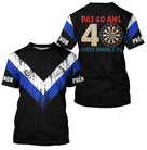 Polo Fléchettes 40 Ans Anniversaire - Bleu Noir Homme Femme - T-Shirt Homme