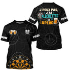 Polo Fléchettes Apéro Personnalisé Noir – Cadeau Original pour Joueurs - T-Shirt Homme