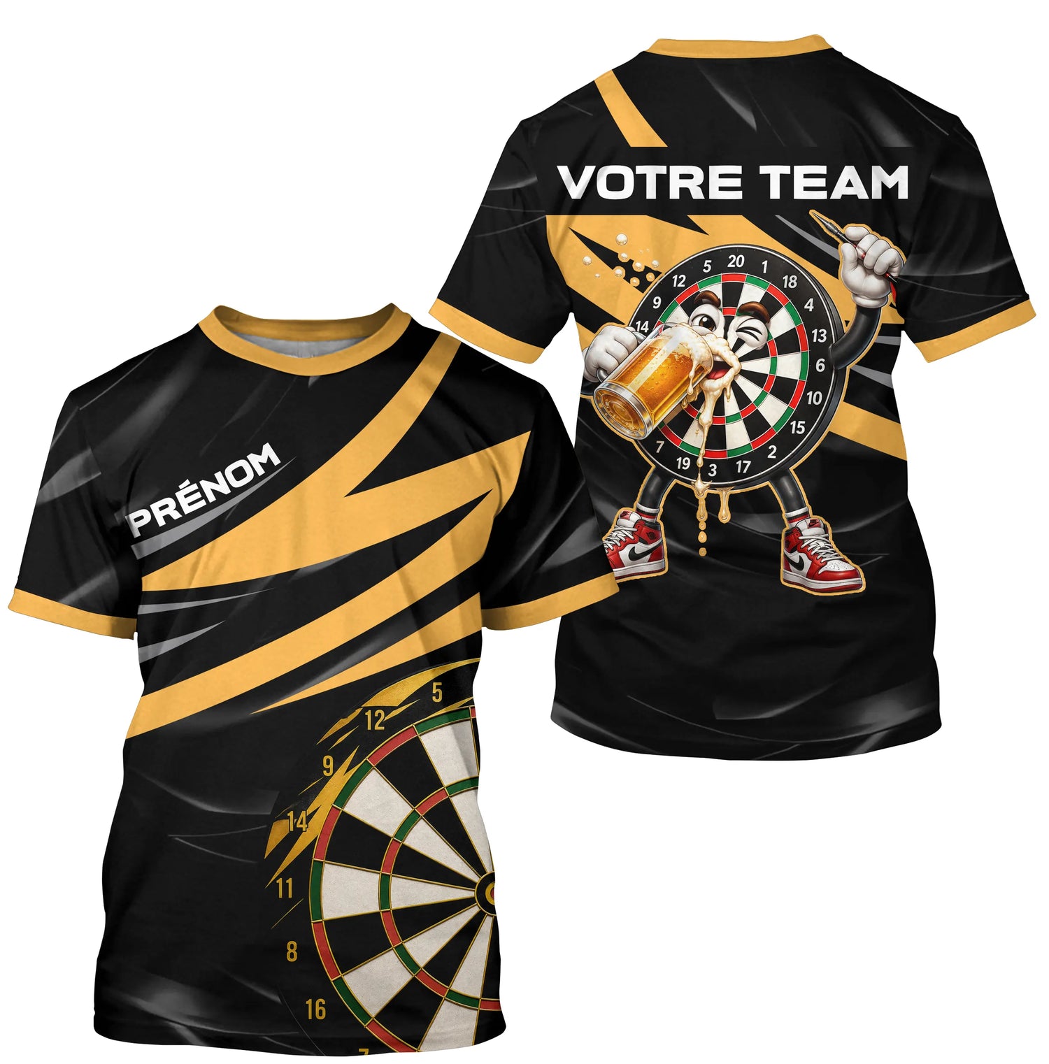 Polo Fléchettes & Bière Personnalisable – Style & Convivialité - T-Shirt Homme