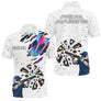 Polo Fléchettes Blanc - Robot Cible Brisée - Polo Homme